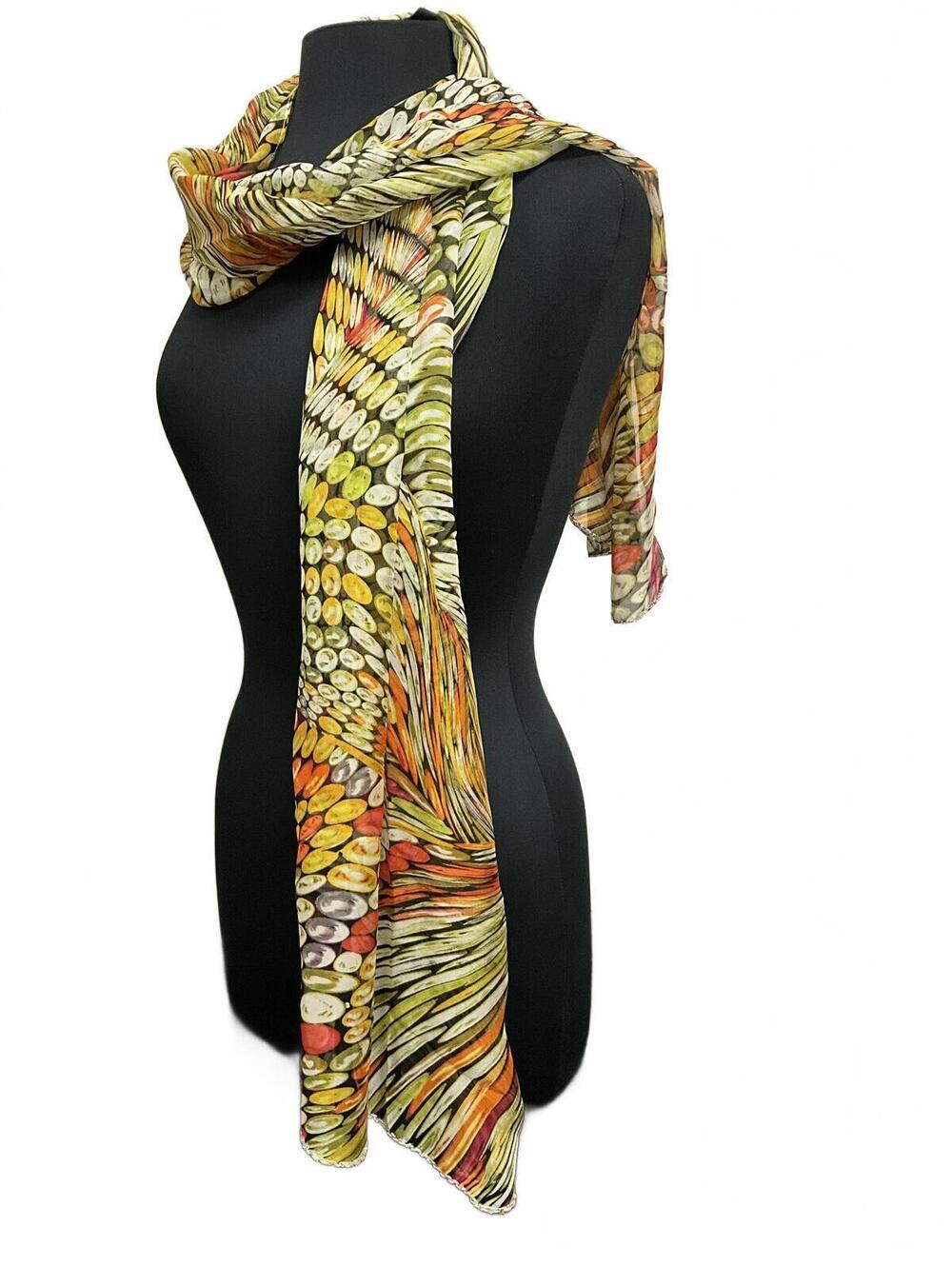 Vintage Multi Color Abstract Scarf
